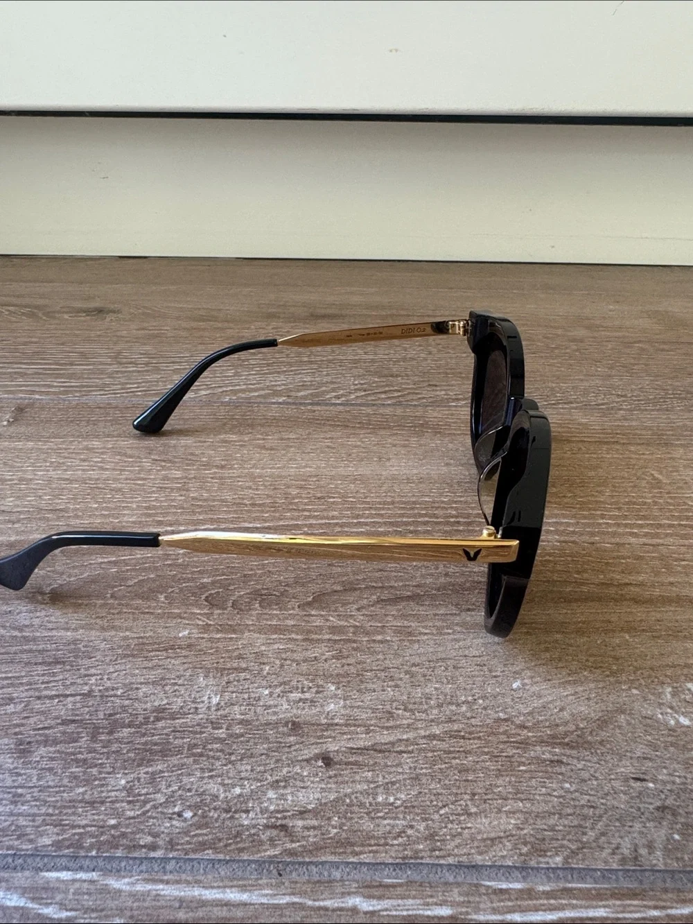 GENTLE MONSTER Didi-02 Black Frames with Brown Temples Sunglasses